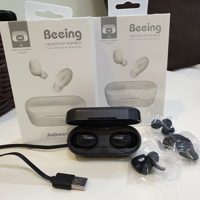 Review and Giveaway True Wireless Earbuds Jabees Beeing with With